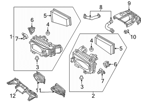 2021 Mercedes-Benz E63 AMG S Air Intake Diagram