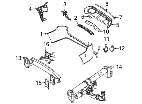 2024 Mercedes-Benz GLS450 Bumper & Components - Rear