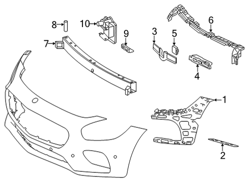 2018 Mercedes-Benz AMG GT Bumper & Components - Front Diagram 2