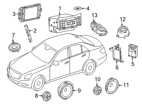 2012 Mercedes-Benz C63 AMG Sound System Diagram 1