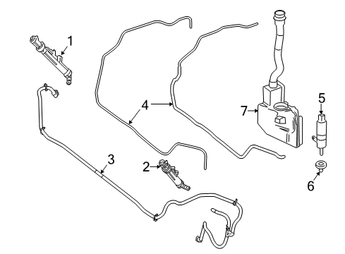 2013 Mercedes-Benz GL450 Washer Components Diagram