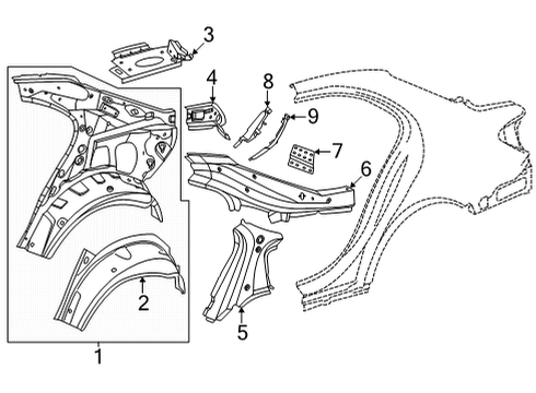 2024 Mercedes-Benz C43 AMG Inner Structure - Quarter Panel