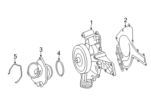 2010 Mercedes-Benz R350 Water Pump Diagram 2