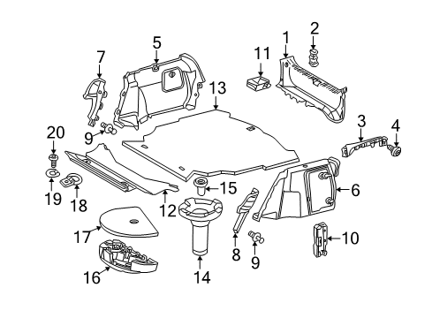 2004 Mercedes-Benz C230 Interior Trim - Rear Body Diagram 1