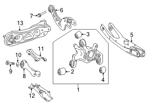 2016 Mercedes-Benz CLA250 Rear Suspension, Control Arm Diagram 4