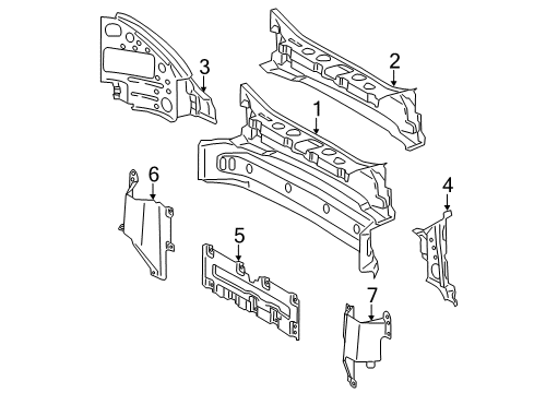 2011 Mercedes-Benz SL550 Rear Body Diagram