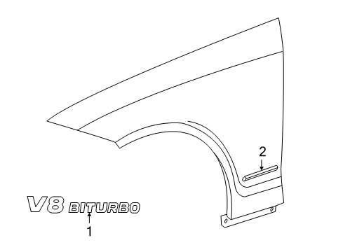 2012 Mercedes-Benz CLS550 Exterior Trim - Fender Diagram