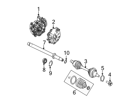 2010 Mercedes-Benz C300 Carrier & Front Axles