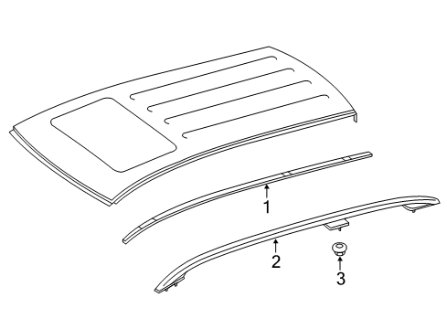 2013 Mercedes-Benz ML550 Exterior Trim - Roof Diagram 2