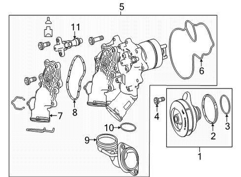 2021 Mercedes-Benz GLE63 AMG S Water Pump Diagram 1