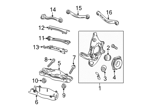 2020 Mercedes-Benz E53 AMG Rear Suspension, Control Arm Diagram 3