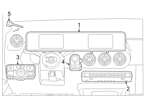 2023 Mercedes-Benz EQB 350 Cluster & Switches, Instrument Panel Diagram 1