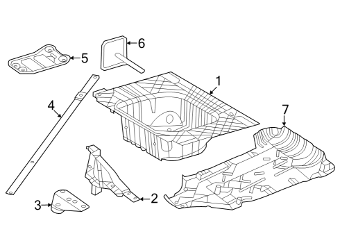 Spare Tire Panel Diagram for 223-618-21-00