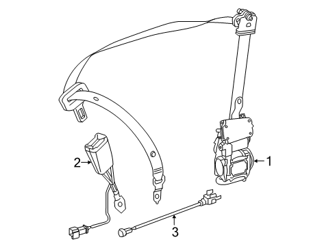 2018 Mercedes-Benz SLC43 AMG Front Seat Belts Diagram