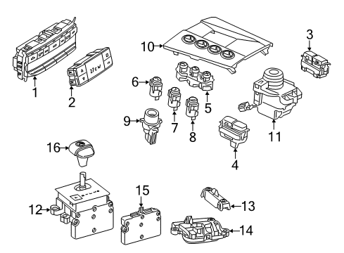 2015 Mercedes-Benz E250 A/C & Heater Control Units Diagram