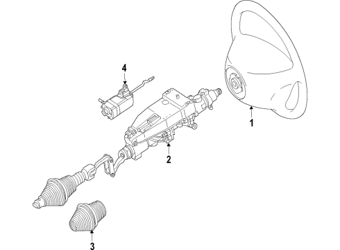 2021 Mercedes-Benz CLS450 Steering Column & Wheel, Steering Gear & Linkage