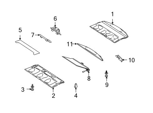 2008 Mercedes-Benz S600 Interior Trim - Rear Body Diagram 1