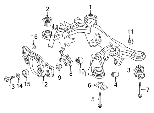 2020 Mercedes-Benz S560 Suspension Mounting - Rear Diagram