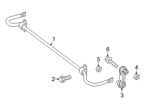 2022 Mercedes-Benz A220 Suspension Components, Control Arm, Ride Control, Stabilizer Bar Diagram 2