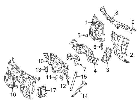 2019 Mercedes-Benz CLS450 Cowl Diagram 1