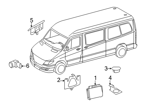 2015 Mercedes-Benz Sprinter 2500 Parking Aid Diagram 1