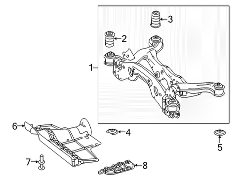 2022 Mercedes-Benz GLB250 Suspension Mounting - Rear