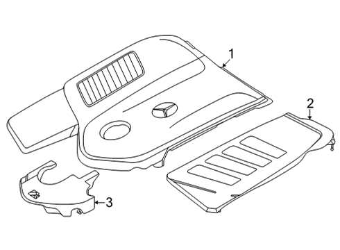 Engine Cover Diagram for 254-010-87-00