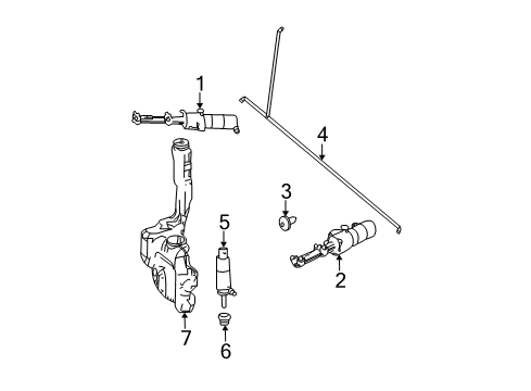 2010 Mercedes-Benz C63 AMG Washer Components