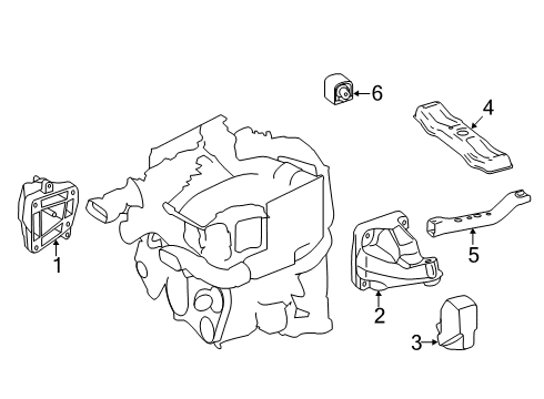 2020 Mercedes-Benz Sprinter 2500 Engine & Trans Mounting Diagram 1