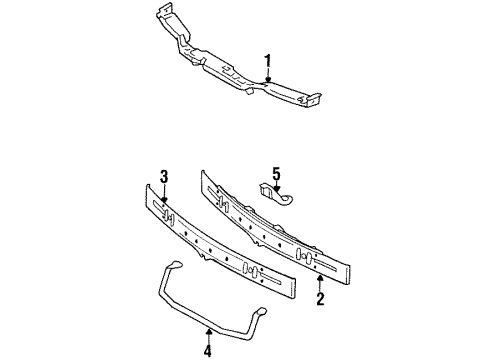 1990 Mercedes-Benz 300TE Radiator Support Diagram