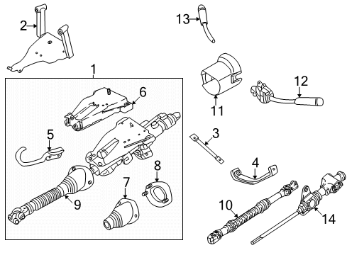 2018 Mercedes-Benz G550 Steering Column & Wheel, Steering Gear & Linkage Diagram 2