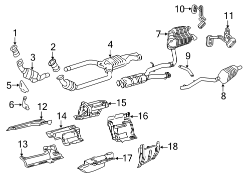 2015 Mercedes-Benz E400 Exhaust Components, Exhaust Manifold