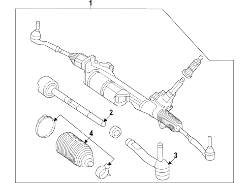 2022 Mercedes-Benz GLS450 Steering Column & Wheel, Steering Gear & Linkage Diagram 3