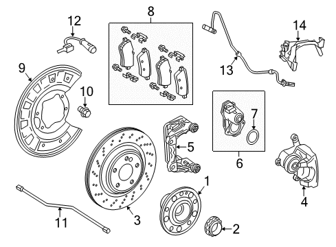 2018 Mercedes-Benz S65 AMG Rear Brakes Diagram 3