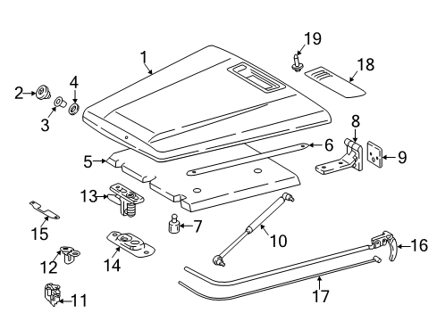 2009 Mercedes-Benz G55 AMG Hood & Components, Body Diagram