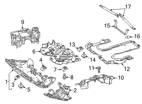 Rear Shield Diagram for 222-524-47-00