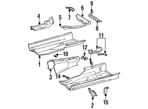 1993 Mercedes-Benz 500E Floor Diagram