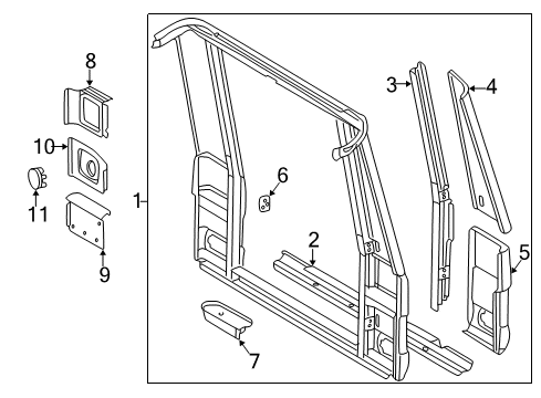 2004 Mercedes-Benz G55 AMG Rear Body Diagram