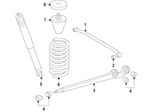 2015 Mercedes-Benz G550 Rear Suspension Components, Ride Control Diagram 2