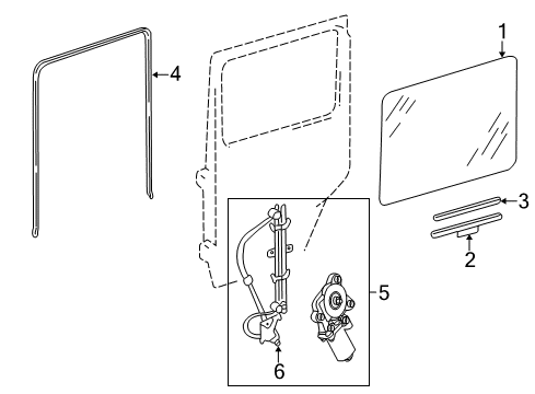 2010 Mercedes-Benz G55 AMG Rear Door, Body Diagram 3