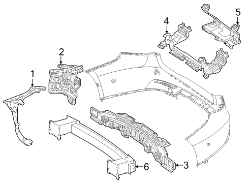 2023 Mercedes-Benz EQE 500 Bumper & Components - Rear Diagram 4