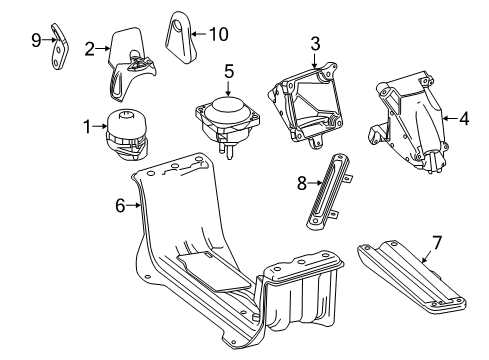 Mount Bracket Diagram for 276-223-06-04