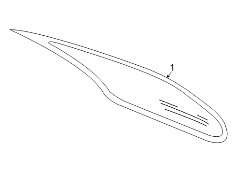 2008 Mercedes-Benz E320 Back Glass Diagram