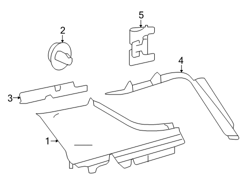 2010 Mercedes-Benz ML450 Interior Trim - Quarter Panels Diagram