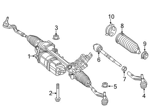 2014 Mercedes-Benz E250 Steering Column & Wheel, Steering Gear & Linkage Diagram 2