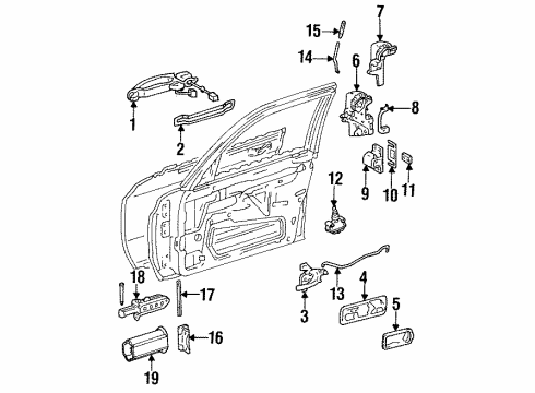 Latch Striker Diagram for 126-720-01-04