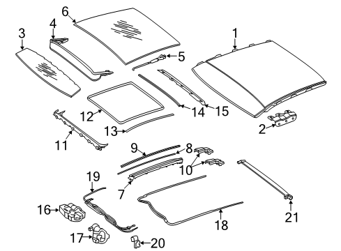 2017 Mercedes-Benz C63 AMG S Sunroof, Body Diagram 1