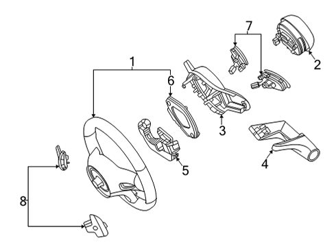 2022 Mercedes-Benz GLS580 Steering Column & Wheel, Steering Gear & Linkage Diagram 4