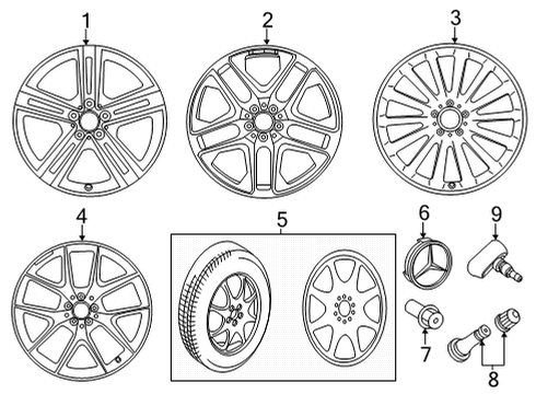 2021 Mercedes-Benz GLC63 AMG Wheels Diagram 4