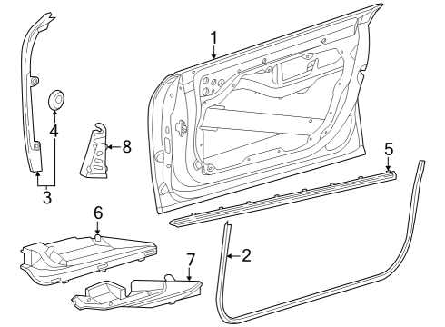 2023 Mercedes-Benz EQE 350 Door & Components Diagram 1